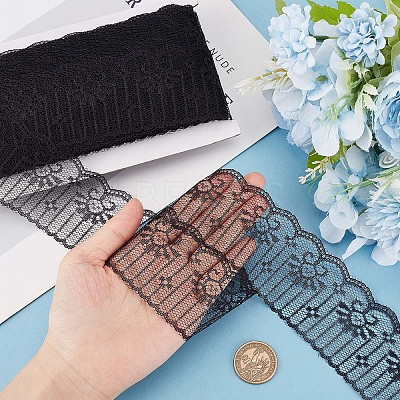Polyester Lace Trim OCOR-WH0071-035B-1