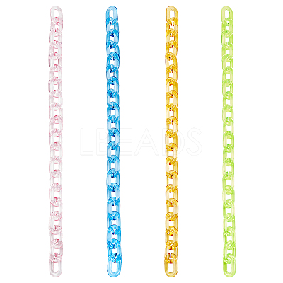 4Pcs 4 Colors Acrylic Cross Chains FIND-WR0002-27A-1