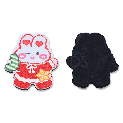 Printed Embossed Opaque Acrylic Cabochons OACR-N135-02C-01A-1