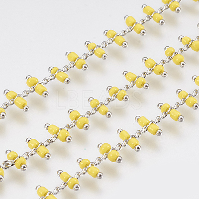 Handmade Brass Beaded Curb Chains CHC-R131-13-1
