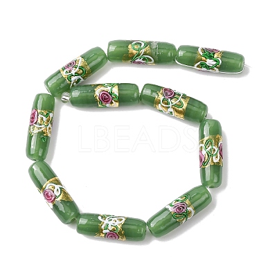 Handmade Foil Glass Beads LAMP-K039-36-1