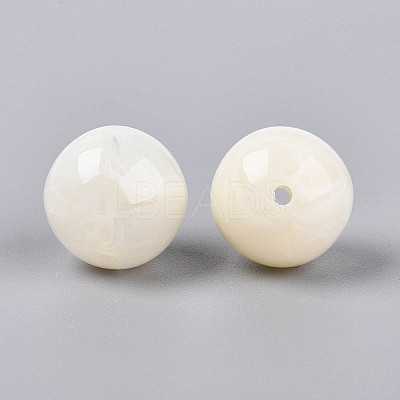 Round Acrylic Imitation Gemstone Beads X-OACR-R029-16mm-29A-1