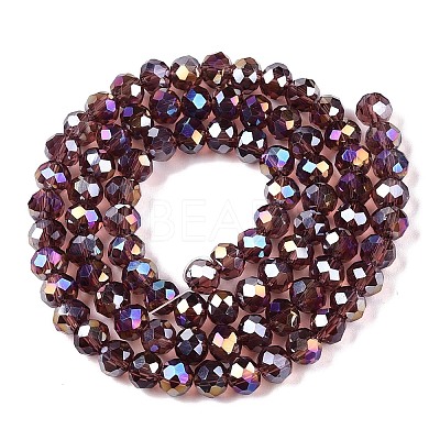 Electroplate Glass Beads Strands EGLA-A044-T6mm-B13-1