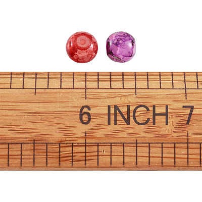 Spray Painted Glass Beads GLAA-TA0001-03-1
