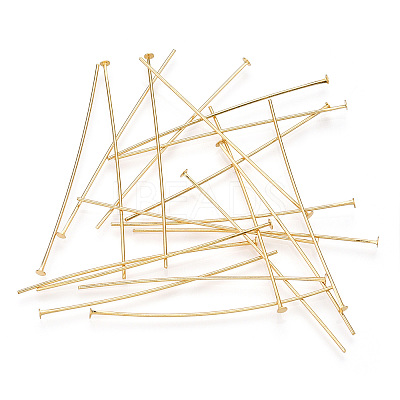 Brass Flat Head Pins KK-G331-11-0.7x51-1