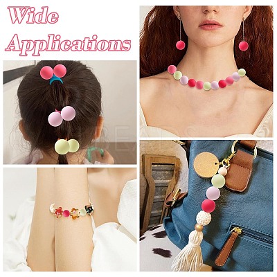 Rubberized Style Opaque Acrylic Beads MACR-CJC0009-02E-1