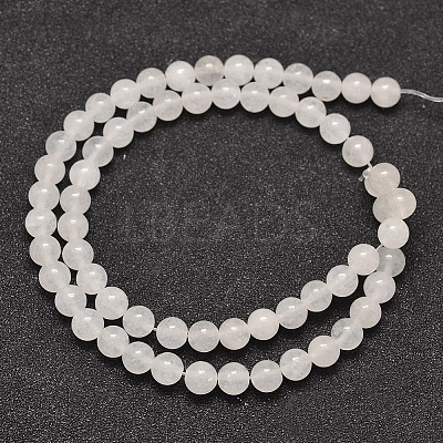 Natural Round White Jade Bead Strands G-P070-01-10mm-1