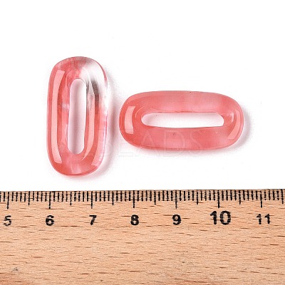 Cherry Quartz Glass Oval Pendants G-N342-105D-1