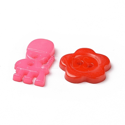 Mixed Acrylic Buttons BUTT-D010-03-1