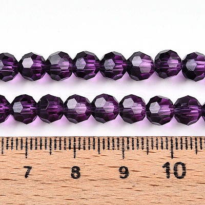 Baking Paint Transparent Glass Beads Strands LS-DGLA-A035-T6mm-A09-1