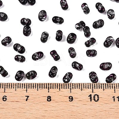 Picasso Spray Painted Glass Seed Beads SEED-T006-04-36-1