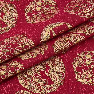 Dragon Pattern Cotton Fabric DIY-WH0579-96A-1