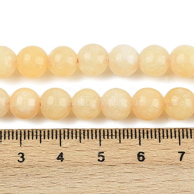 Natural Yellow Calcite Beads Strands G-C251-A01-8mm-1