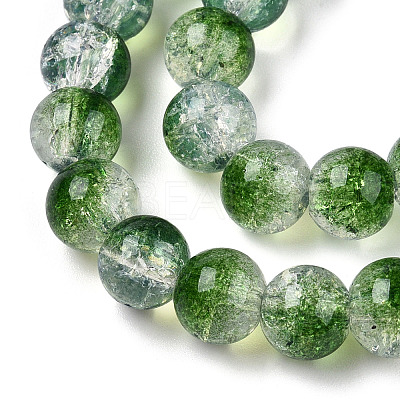 Transparent Crackle Baking Paint Glass Beads X1-DGLA-T003-01B-04-1