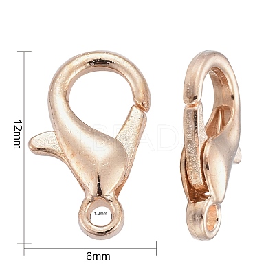 Zinc Alloy Lobster Claw Clasps X-E102-KCG-1