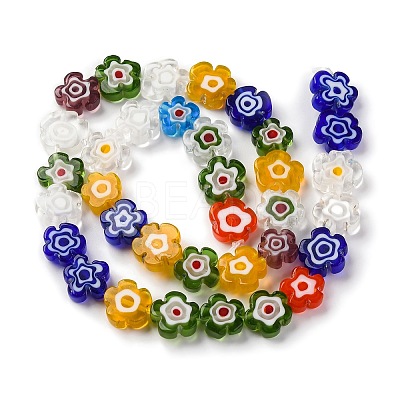 Handmade Millefiori Lampwork Beads Strands X-LAMP-G164-03J-1