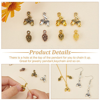96Pcs 8 Style Tibetan Style Alloy Pendants Sets TIBEP-FG0001-04-1