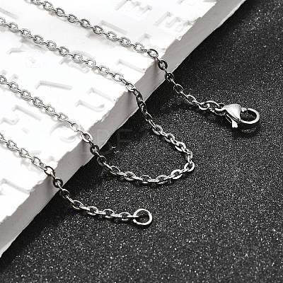 Tarnish Resistant 304 Stainless Steel Women Chain Necklaces NJEW-C079-01C-1