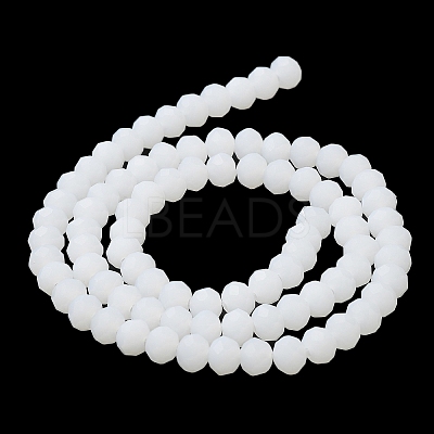 Imitation Jade Solid Color Glass Beads Strands EGLA-A034-J6mm-MD05-1