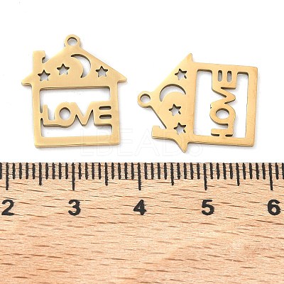 201 Stainless Steel Pendants STAS-F337-06G-1