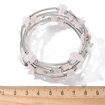 Gemstone Chip Warp Bracelets X-BJEW-JB01517-01-1