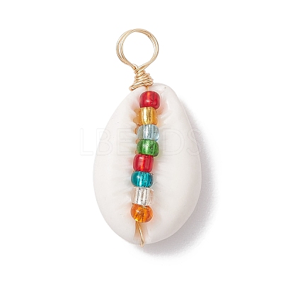 Natural Shell Pendants PALLOY-JF02693-1