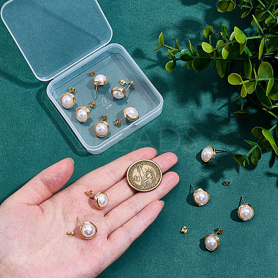 12Pcs Brass Stud Earring Findings KK-ME0002-63-1