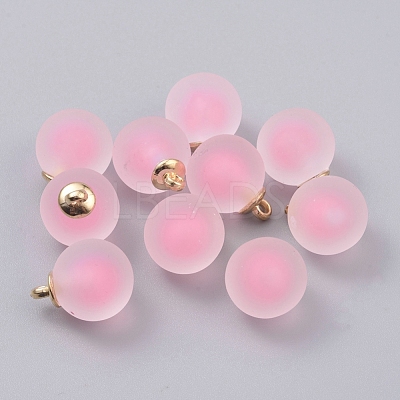 Frosted Transparent Acrylic Pendants GLAA-TAC0002-F07-1