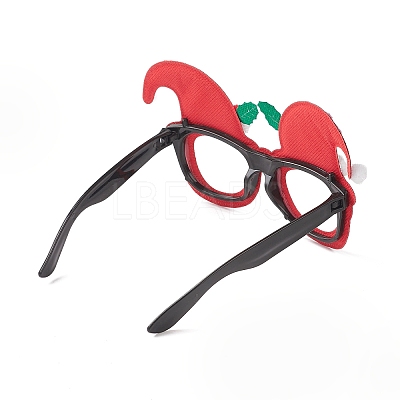 Christmas Plastic & Non-woven Fabric Glitter Glasses Frames LS-AJEW-E053-01C-1