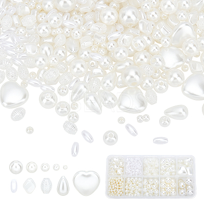 689Pcs 10 Style Imitated Pearl Acrylic Beads OACR-PH0001-71-1