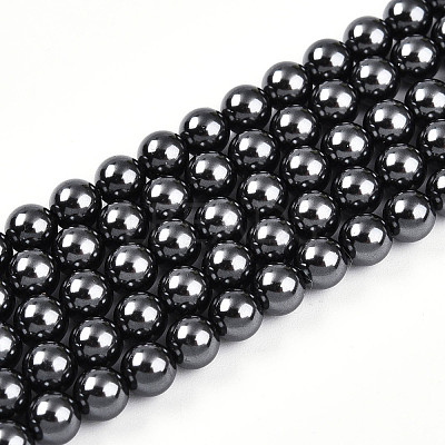 Baking Paint Pearlized Glass Pearl Bead Strands HY-N002-5mm-A02-1