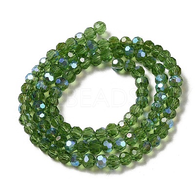 Electroplate Transparent Glass Beads Strands EGLA-A035-T4mm-L11-1