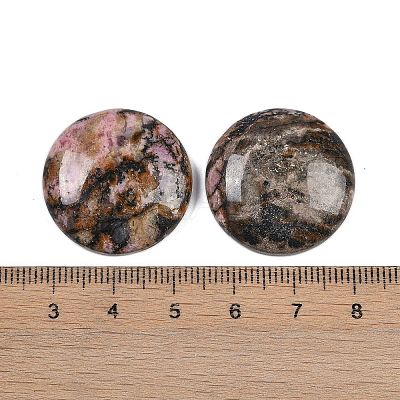 Natural Rhodonite Cabochons G-H1596-FR-25mm-13-1