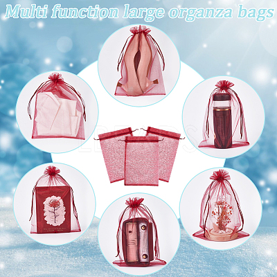 30pcs Large Organza Pouches Portable Shoes Bag Travel Storage Drawstring Bags OP-SP0001-03A-04-1
