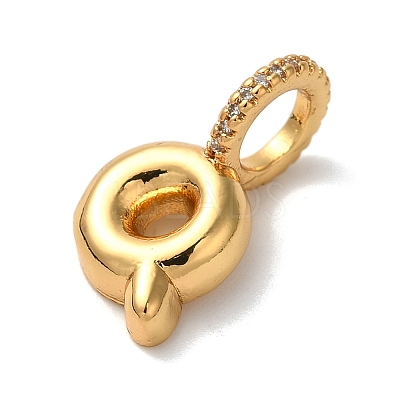 Brass Micro Pave Cubic Zirconia Pendants KK-K345-13Q-G-1