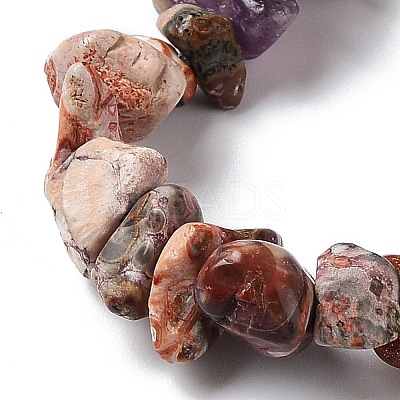 Natural Leopard Skin Jasper Chip Beads Strands G-G905-11-1