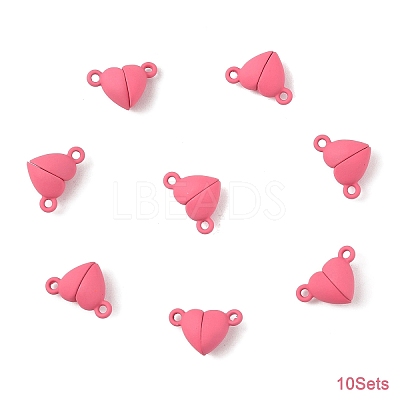 10 Sets Alloy Magnetic Clasps with Loops FIND-LP0004-76B-1