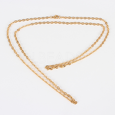 304 Stainless Steel Cable Chain Necklace Making STAS-P045-04G-1