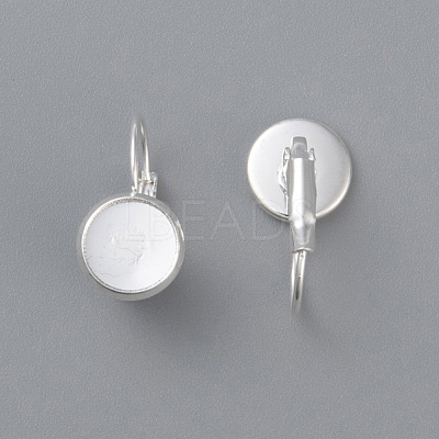 304 Stainless Steel Leverback Earring Settings STAS-F191-03S-14mm-1