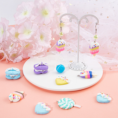 Handmade Polymer Clay Pendants CLAY-SC0001-06-1