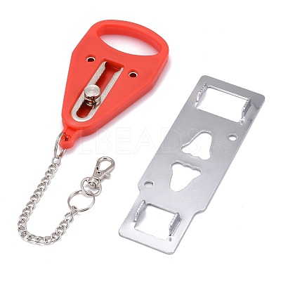 2Pcs Plastic with Metal Portable Door Lock Home Security FIND-AR0001-18A-1