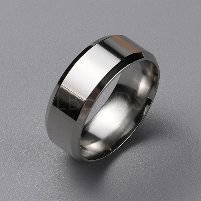304 Stainless Steel Wide Band Finger Rings for Women Men RJEW-WH0009-12E-1