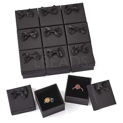 Square Cardboard Paper Ring Gift Storage Boxes CON-TAC0001-17A-1