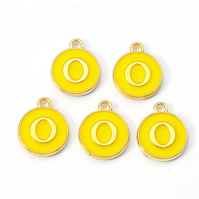 Golden Plated Alloy Enamel Charms LS-ENAM-S118-09O-1