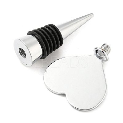 Alloy Wine Bottle Stopper Cabochon Settings AJEW-Z016-02A-P-1