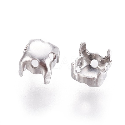 Non-Tarnish 316 Stainless Steel Sew on Prong Settings X-STAS-I118-05P-01-1
