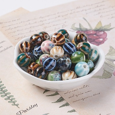 Handmade Porcelain Beads PORC-S498-24-M-1
