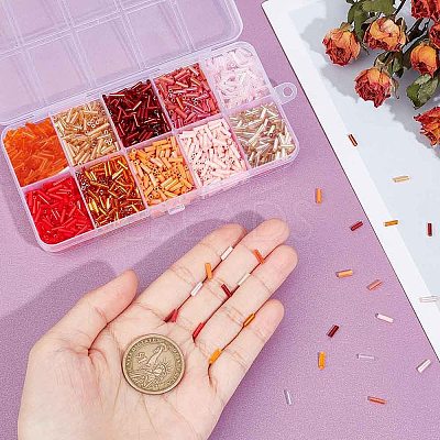 10 Style Glass Bugle Beads SEED-HY0001-05A-1