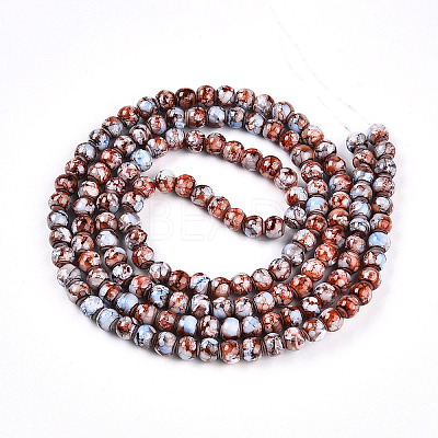 Baking Paint Glass Beads Strands DGLA-N003-6mm-A03-1