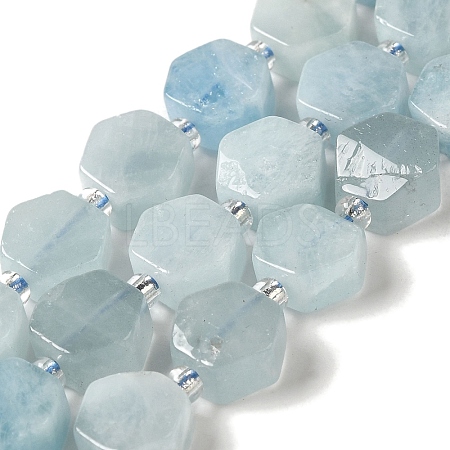 Natural Aquamarine Beads Strands G-P534-A08-02-1